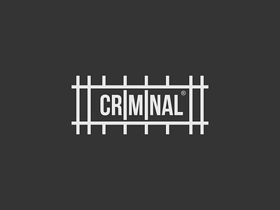 CRIMINAL Wordmark Logo Idea! branding criminal design graphic design icon illustration inspirationslogo jail law logo logoideas symbol vector wordmarklogo