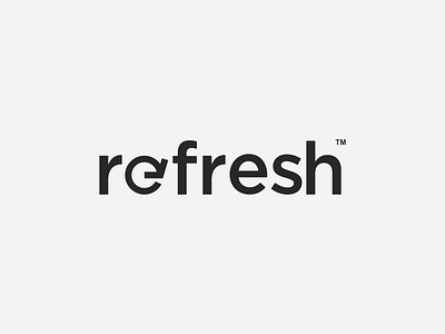 REFRESH Wordmark Logo Idea! branding design graphic design icon illustration inspirationslogo lettering logo logoideas minimal process refresh symbol vector