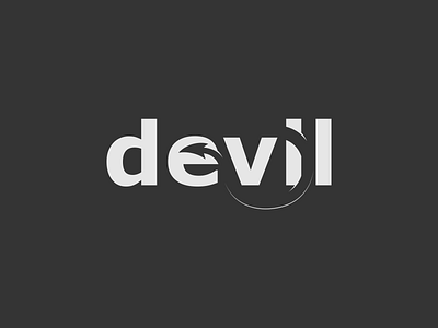 DEVIL Wordmark Logo Idea! branding design devil graphic design icon illustration inspirationslogo lettering logo logoideas minimal negativespace symbol tail vector