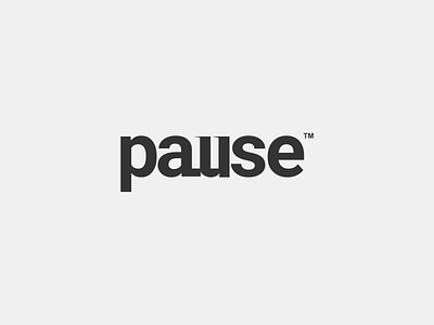 PAUSE Wordmark Logo Idea! branding design graphic design icon illustration inspirationslogo lettering logo logoideas minimal music pause symbol vector voice