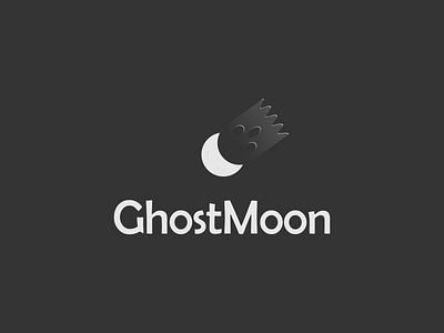 GhostMoon logo Idea! branding design dualmeaning ghost graphic design icon illustration inspirationslogo logo logoideas moon symbol vector