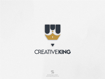 CREATIVE KING Logo Idea! branding creative crown design dual meaning graphic design icon illustration king logo logo ideas logo inspirations symbol vector