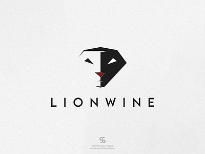 LIONWINE Logo Idea! animals branding design dual meaning glass graphic design icon illustration leo lion logo logo ideas logo inspirations symbol vector wine