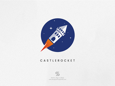 CASTLEROCKET Logo Idea! branding castle design dual meaning galaxy graphic design icon illustration logo logo ideas logo inspirations rocket symbol vector
