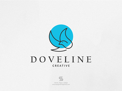 DOVELINE CREATIVE Logo Idea! branding creative design dove dual meaning graphic design icon illustration line logo logo ideas logo inspirations symbol vector