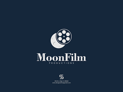 MOONFILM PRODUCTIONS Logo Idea! branding design dual meaning film graphic design icon illustration logo logo ideas logo inspirations moon productions symbol vector
