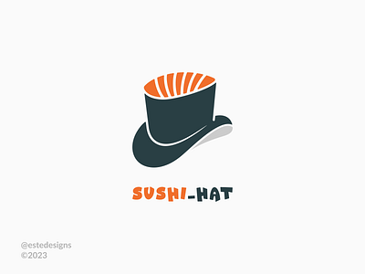 SUSHI - HAT Logo Idea! branding design dual meaning food graphic design hat icon illustration japan logo logo inspirations logofolio logoideas logotype sushi symbol vector