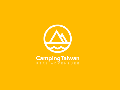 CampingTaiwan - Real Adventure branding illustration logo