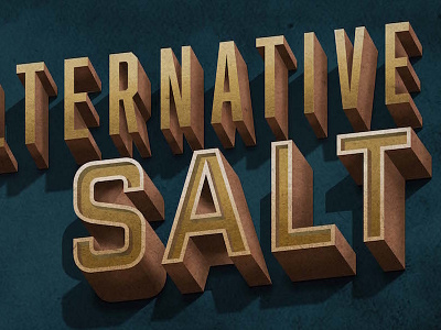 Alternative Salt Logotype 3d dimensional logo logotype salt shadow shadowtype signage type typography