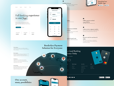 Borderless Payment Solution banking bankingapp design fintech ui uidesign ux uxdesign webdesign