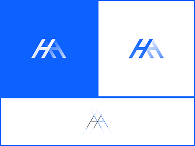 H+Mountain design icon illustration logo