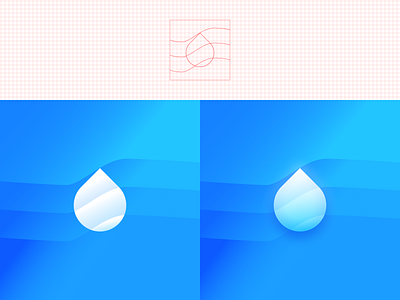 Water Drop app branding icon illustration logo