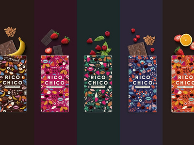 Colorful Chocolate Packaging branding design logo