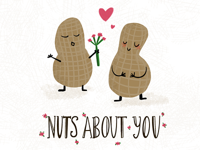 Nuts art artist artwork brush design flowers graphic design illustration illustrator logo love nuts texture
