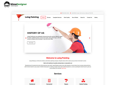 New web page design for a painting company design painting web design wordpress