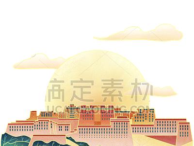 布达拉宫 illustration ui