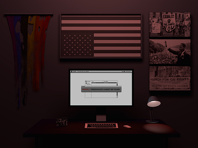 Deja Vu 3d civil rights computer contrast dark flag history illustration mlk politics red technology