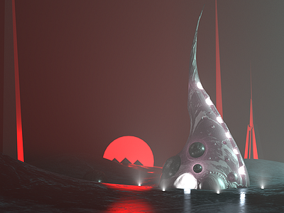 Base 3d blender concept fiction futuristic illustration science