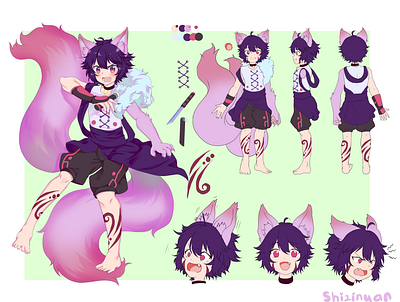 Tama's Reference Sheet design illustration