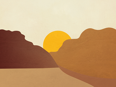 Bardenas desert landscape l Illustration