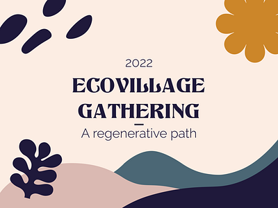 Global Ecovillage Network Gathering l Graphics branding illustration