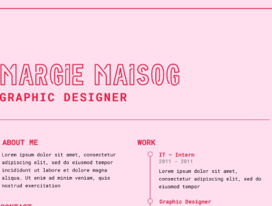 Graphic Resume | Portfolio portfolio resume