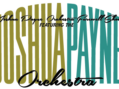 Joshua Payne Orchestra Farewell Show