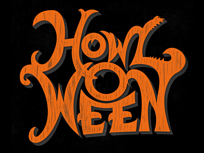 Howloween halloween hand drawn typography