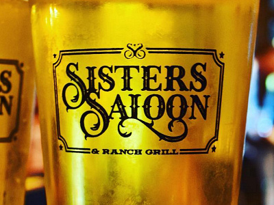 Sisters Saloon logo branding logo saloon western