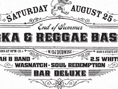 Gig Poster poster typography victorian vintage