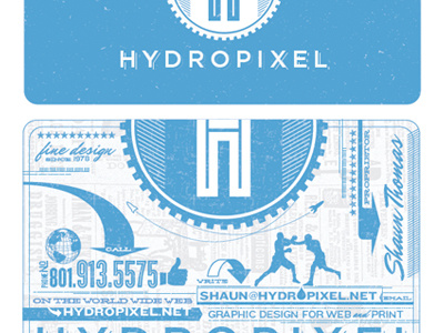 HydroPixel business card business card typography