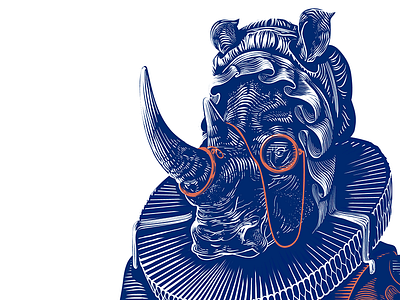 Rhinoceros animals illustration poster rhinoceros