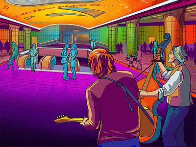 Music in the Metro illustration metro subway underground