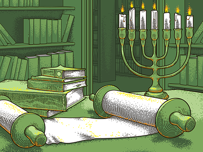 Eshkolot candle illustration scroll site