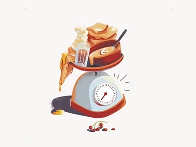 Kitchen Scales animation design gif illustration kitchen scales vector web website