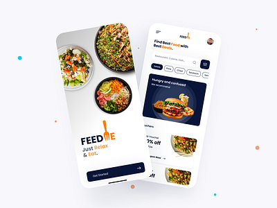 FEEDMe Food App app branding design graphic design ui ux