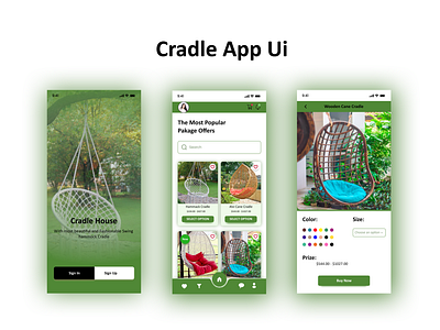 Cradle Selling App Design app branding cradle design graphic design ui ux