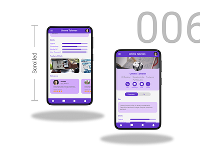 User Profile 006 dailyui design user profile