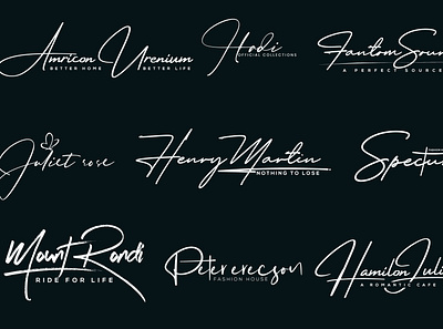 Signature logo design calligraphy handwritten logo scripted signature
