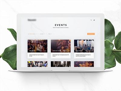 Event Page Concept events header landing landing page minimal page simple ui ux web design website