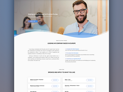 HR Agency Websie agency header landing minimal page ui ux web design website