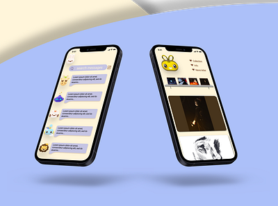 Mobile App- Browse and Chat with local artists app design logo ux