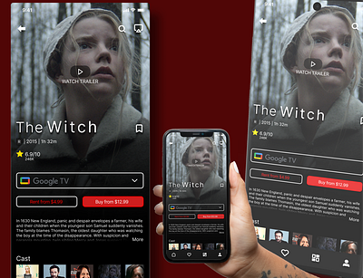 Lets watch a movie, horror movie anyone? design film app graphic design modern simple typography ui ux