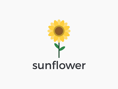 Sunflower Logo 3d animation branding graphic design logo motion graphics