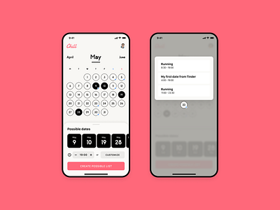 Simple scheduling app app figma mobile ui ux