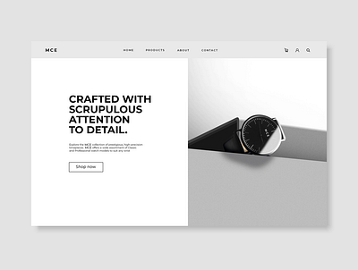 MCE Watches Website Store Concept branding design graphic design photography ui