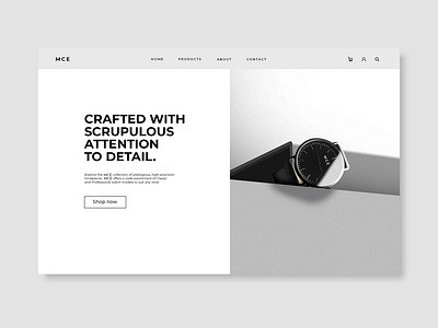 MCE Watches Website Store Concept branding design graphic design photography ui