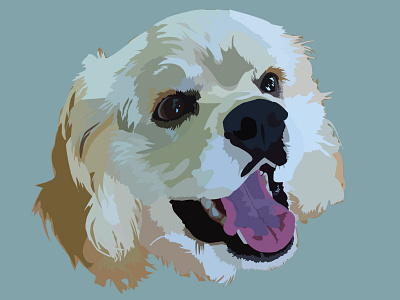 Wesley graphic design illustration portrait puppy vector