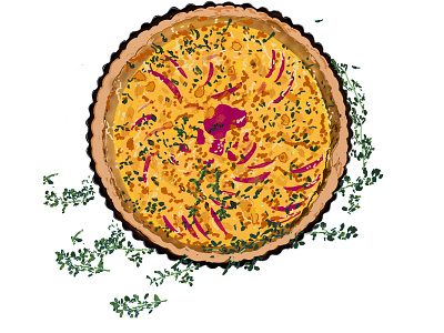 Quiche!Radish! design food illustration