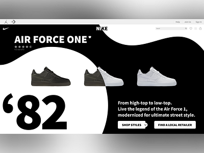 Nike Air Force One Mock Up